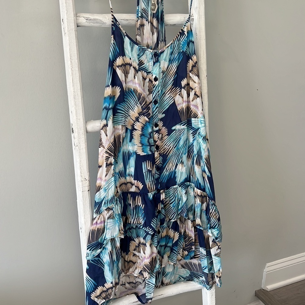 Free People Boho Midi Spring Patterned Racerback … - image 2